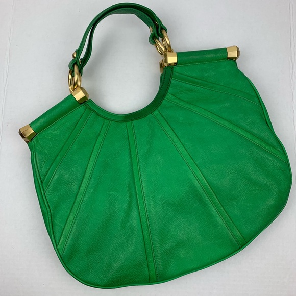 b. makowsky Handbags - B. Makowsky Green Leather Bag